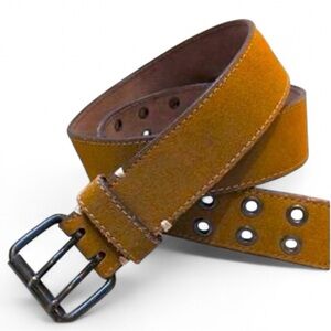 Linea Pelle Belt Women’s Small Unique Vintage Brown Leather Wide Bohemian Soft